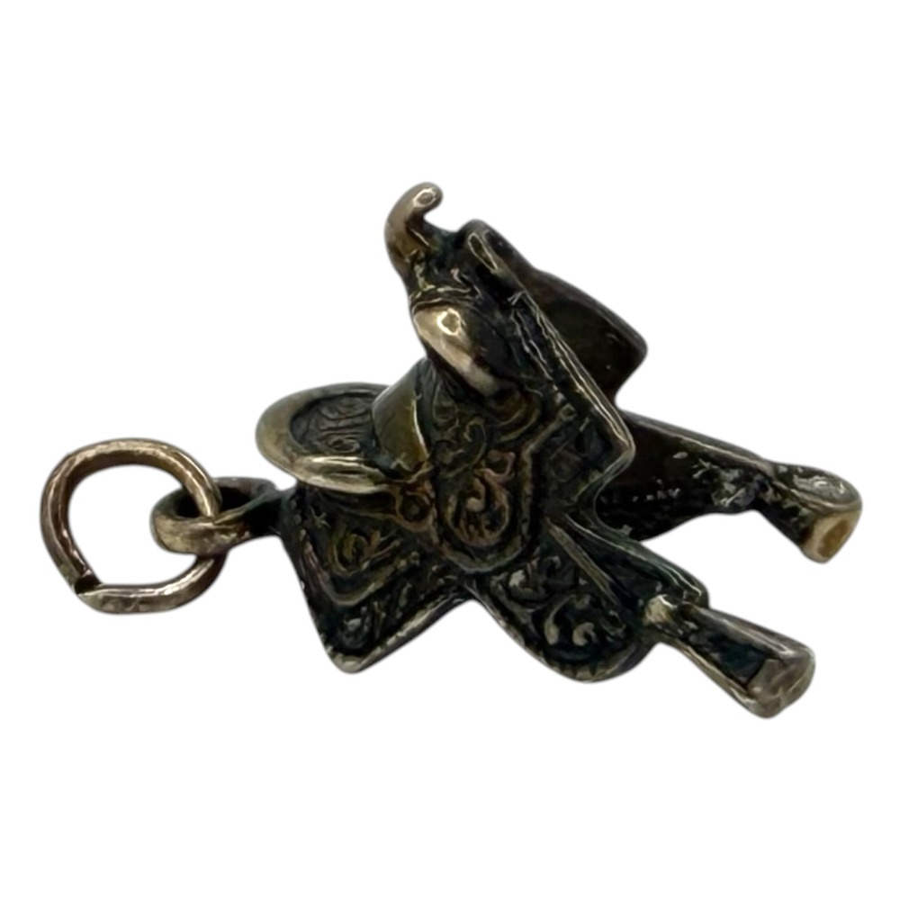 Vintage Saddle Pendant Sterling Silver OS Silver Western Equestrian Charm